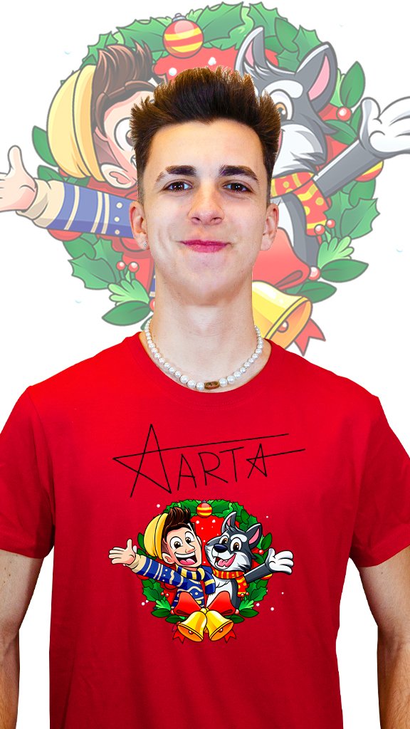 Camiseta Firmada - Arta y Max Navidad - Tienda Arta Game